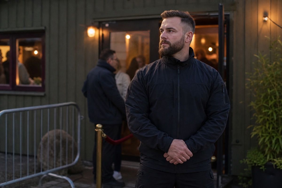 Ordningsvakt vid entré och evenemangsmiljö